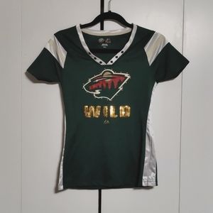 Minnesota Wild shirt and jersey sz S